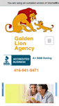 Mobile Screenshot of goldenlionagency.com